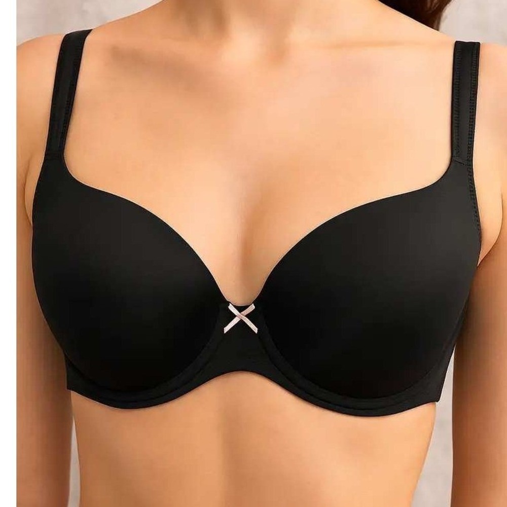 NEW Cacique 42DDD Black Lightly Lined Balconette Bra Underwire Mesh Wings‎
